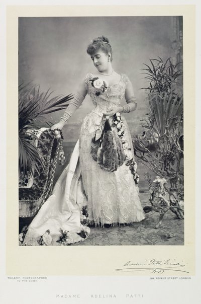 Porträt von Madame Adelina Patti (1843-1919) von Stanislaus Walery